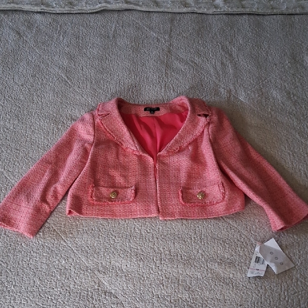 New Jones New York Pink Tweed Jacket